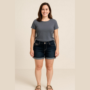 NWOT LOVE INDIGO EMBELLISHED DENIM SHORTS SZ 16